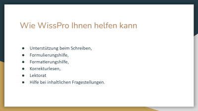 Wie WissPro Ihnen helfen kann